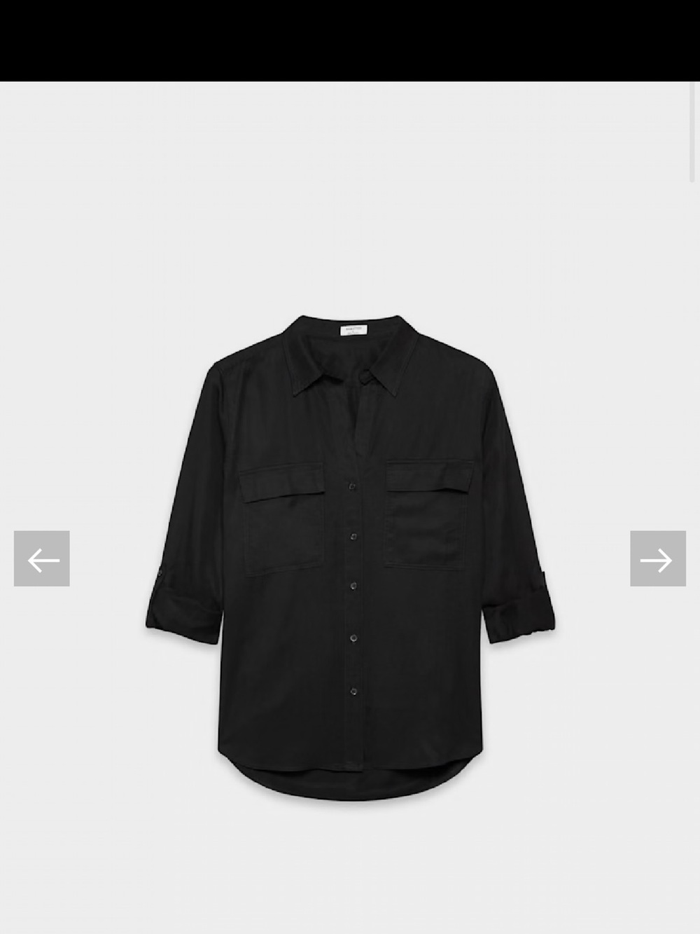 Aritzia Black Utility Button-Up Shirt - Picture 6 of 6